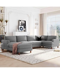 Streamdale Modular Sectional Sofa with Ottoman L Shaped Corner for Living Room, Office, Spacious Space