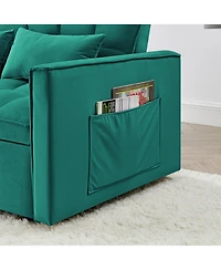 Streamdale 54.33 inch versatile foldable sofa bed in 3 lengths, modern sofa sofa sofa velvet pull-out bed