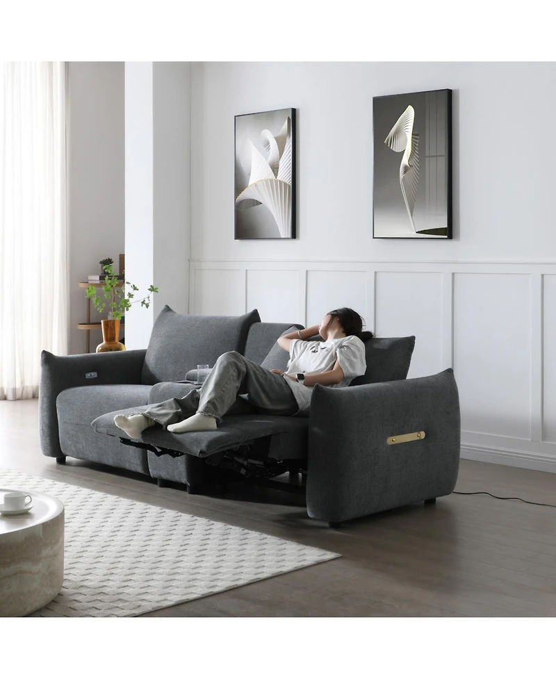 Streamdale Power Lift Sleeper Sofa with Cup Holders and Storage