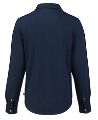 Cutter & Buck Women's Advantage Tri-Blend Eco Soft Pique Long Sleeve Knitted Button Up