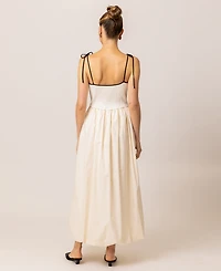 Line & Dot Women's Jules Mixed-Media Maxi Dress