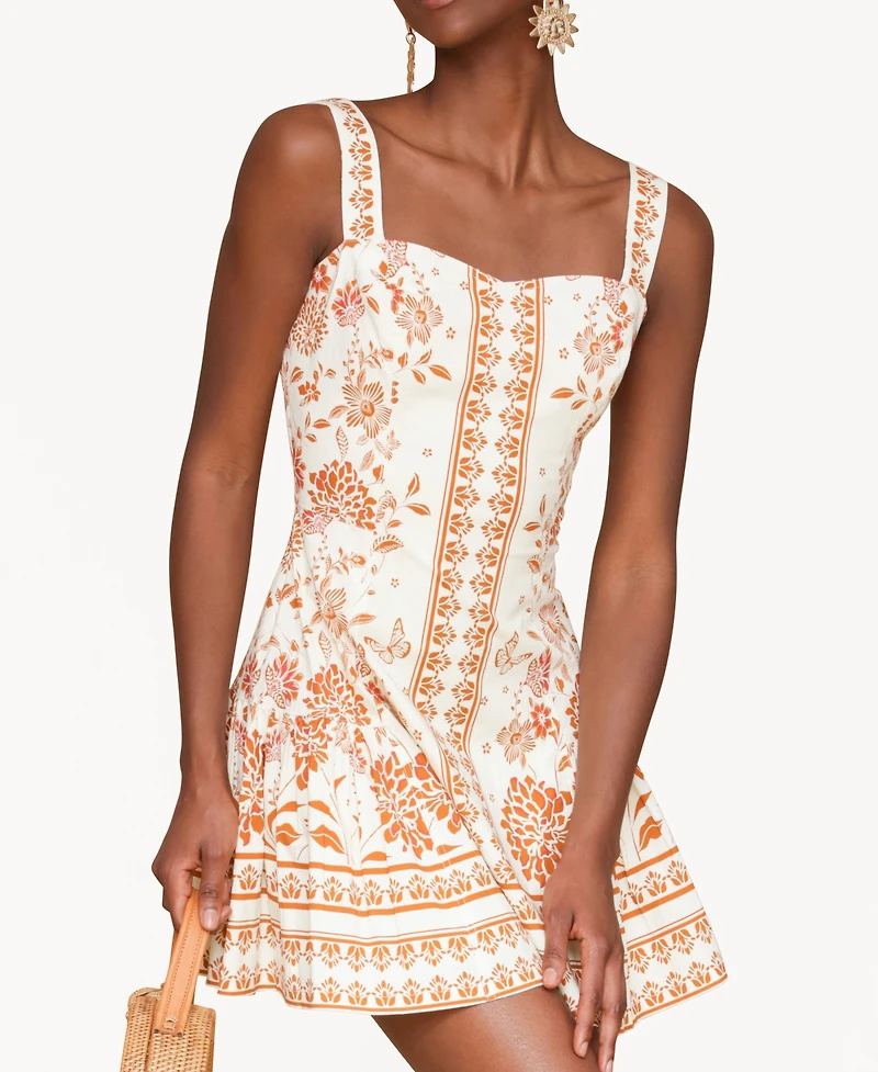 Avec Les Filles Women's Printed Fit & Flare Mini Dress