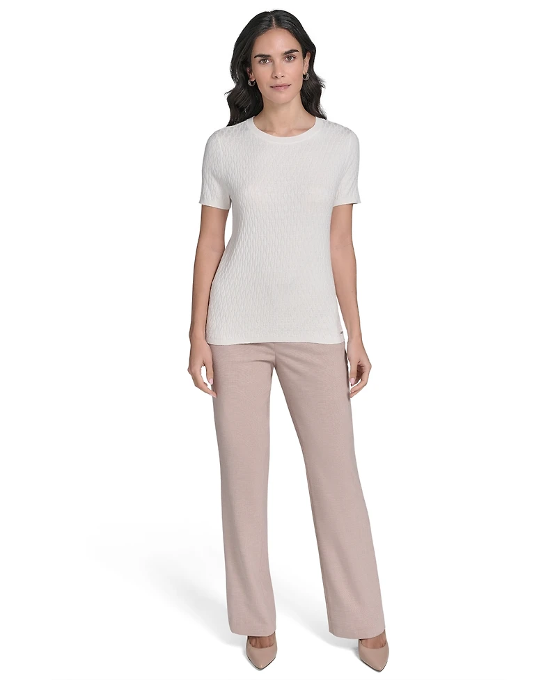 Calvin Klein Women's Short-Sleeve Textured Sweater