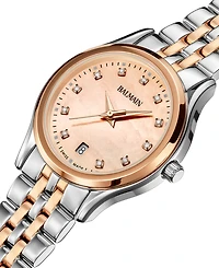 Balmain Women's Swiss Beleganza Diamond (1/20 ct. t.w.) Two-Tone Stainless Steel Bracelet Watch 28mm