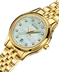 Balmain Women's Swiss Beleganza Diamond (1/20 ct. t.w.) Gold Pvd Stainless Steel Bracelet Watch 28mm