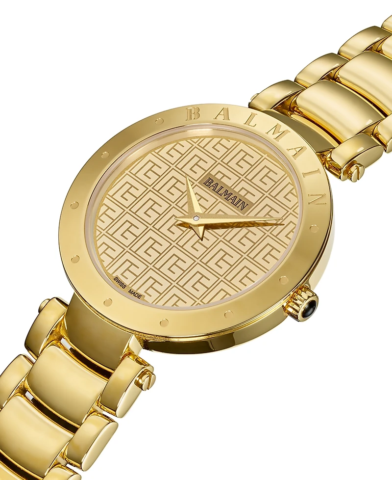 Balmain Women's Swiss Balmainia Gold Pvd Stainless Steel Bracelet Watch 33mm