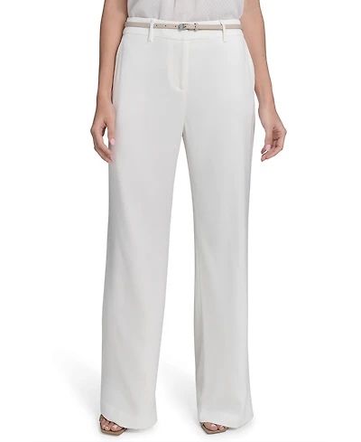 Calvin Klein Women's Belted Wide-Leg Pants