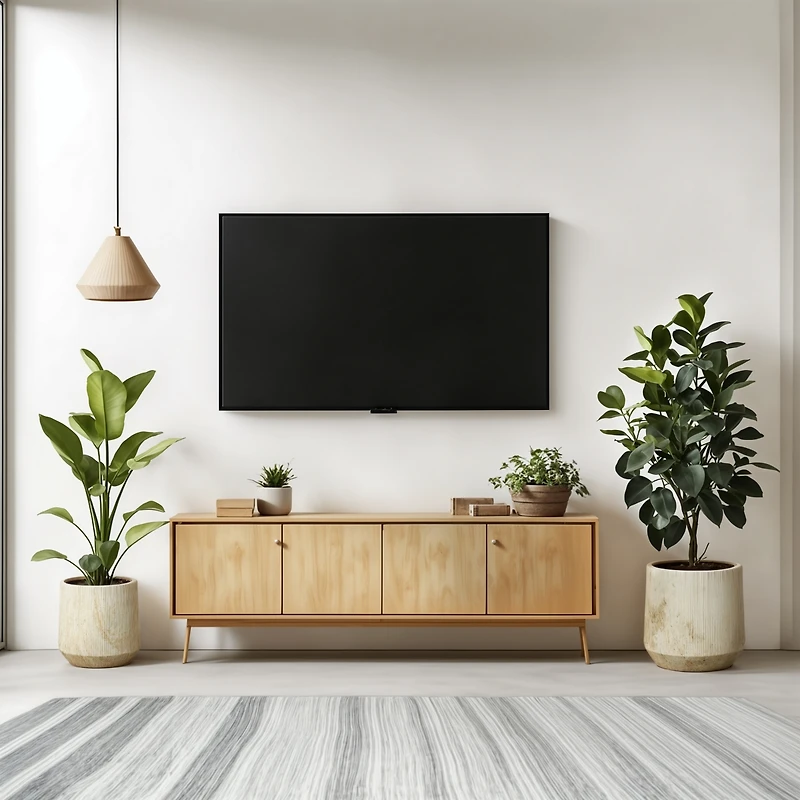 LuxenHome 2-Piece Marble Off-White Ribbed Texture MgO Planter Set, Indoor and Outdoor