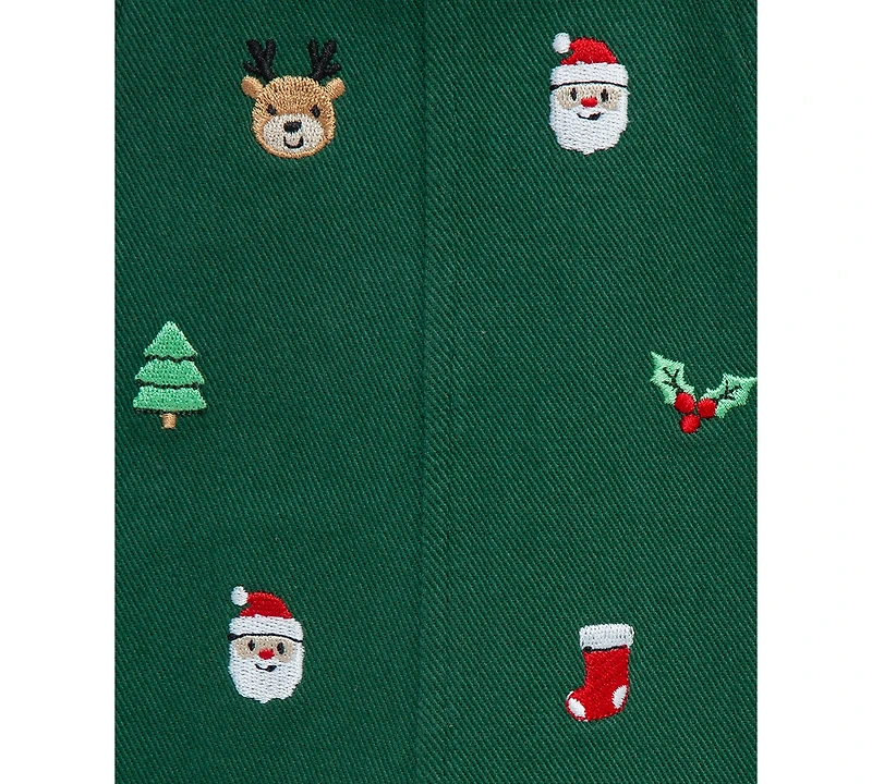 Little Me Baby Boys Merry Cotton Top & Overall, 2 Piece Set