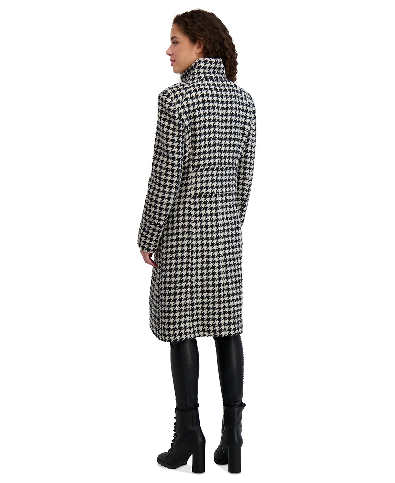 Karl Lagerfeld Paris Women's Zip-Front Boucle Coat, Created for Macy's