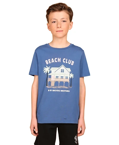 B By Brooks Brothers Big Boys Beach Club Graphic T-Shirt