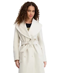 Karl Lagerfeld Paris Women's Double-Breasted Belted Coat