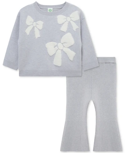 Little Me Baby Girls Bows Sweater & Pants, 2 Piece Set