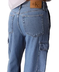 Calvin Klein Jeans Women's High-Rise Wide-Leg Cargo