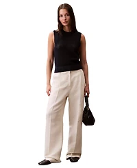 Calvin Klein Jeans Women's Cotton Open-Stitch Tank Sweater