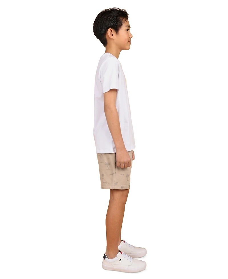 B By Brooks Brothers Big Boys Fly High Graphic Pocket T-Shirt