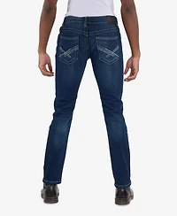 Cultura Men's Modern Fit Saddle Stitch Jeans