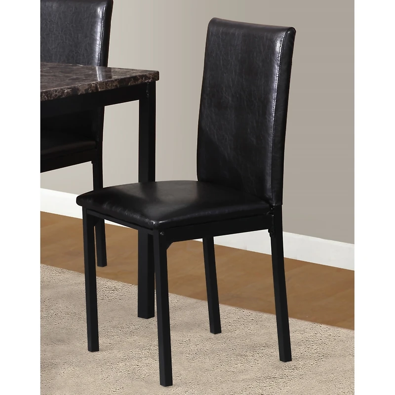 Streamdale Furniture Citico 5-Piece Metal Dinette Set with Laminated Faux Marble Top