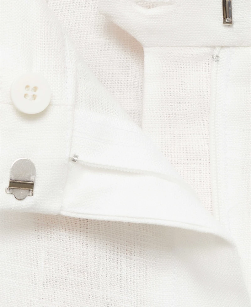 Mango Women's Straight-Fit Linen Suit Pants