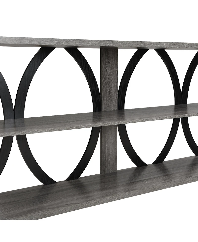Streamdale Industrial Console Table, 70.87" Entryway Table with Storage, Black