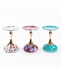 Streamdale Mermaid Tail Coffee Table, Metal Pedestal Table, Accent Table for Small Spaces