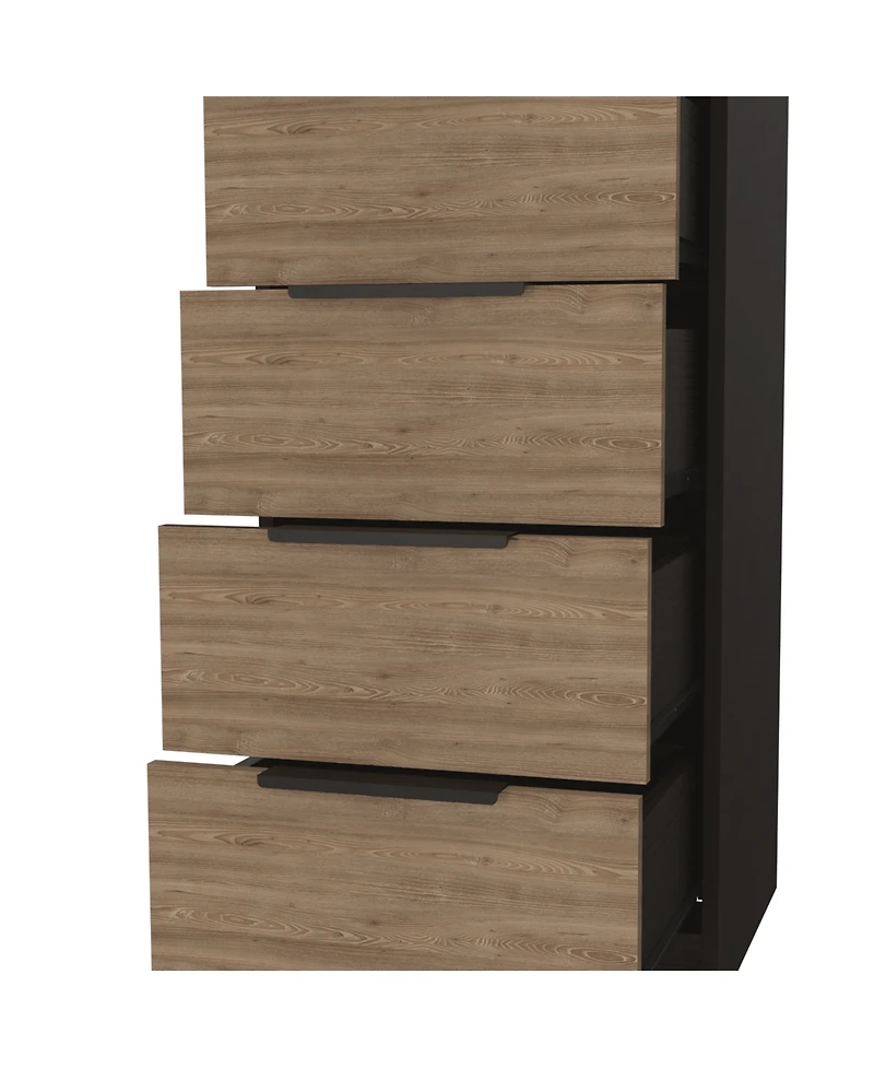 Five Drawer Standard Chest for Bedroom Storage and Clothes Organization
