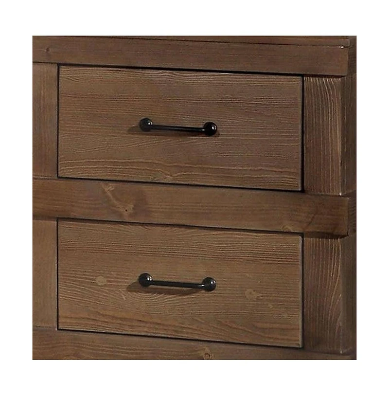 Two Drawer Metal Nightstand – Durable and Elegant Bedroom Storage Piece