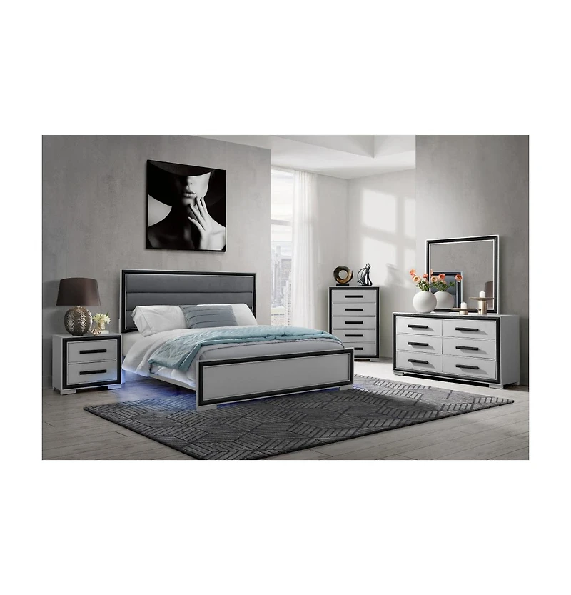 2-Drawer Nightstand – Modern Bedside Table with Storage