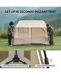 Naturehike Village Camping Tent,4/6/8 Person Tents for Camping, 60S Easy Setup Instant Tent for Family Camping