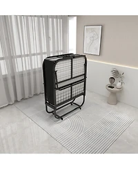 Twin Size Deluxe Diplomat Folding Bed with Luxurious Memory Foam