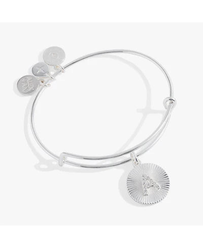 Alex and Ani Pave Starburst Texture Initial Bangle Bracelet V
