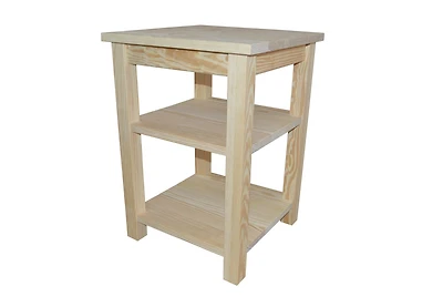 Solid Wood Nightstand for Bedroom Storage and Bedside Organization