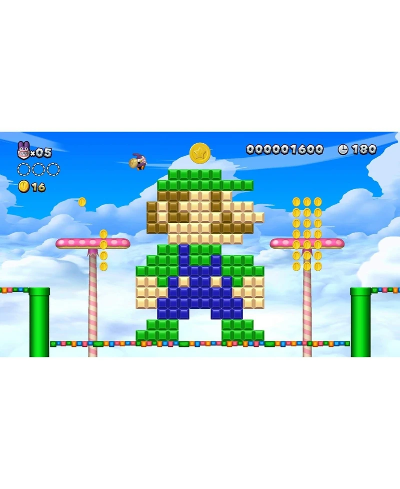 Nintendo Switch White Oled Console with New Super Mario Bros. U Deluxe, MightySkins Console and Controller Skin Voucher, and 2 Year Cps Extended Warra