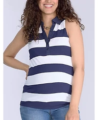 Motherhood Maternity Maternity V-Neck Sleeveless Polo Top - Motherhood