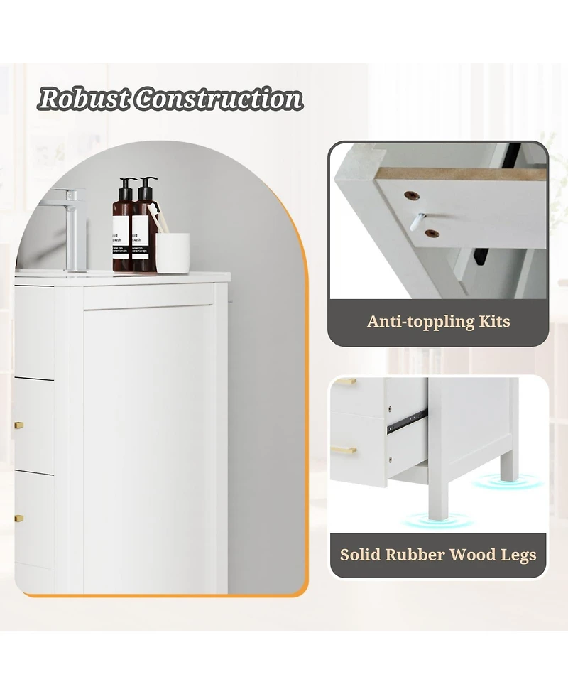 Single Bathroom Vanity with 2 Drawers and 1 Door
