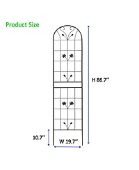 Streamdale 2-Pack 86.7" Metal Garden Trellis - Climbing Plant Support
