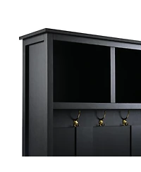 Streamdale 4-in-1 Hall Tree Hooks, Storage Bench, 76.6"H