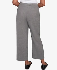Alfred Dunner Petite Santa Barbara Button Cuffed All Around Elastic Ankle Pants