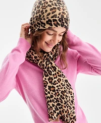 Charter Club Women's 100% Cashmere Animal-Print Scarf, Exclusively at Macy's