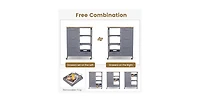 Rolling Kitchen Island Utility Storage Cart with 3 Large Drawers