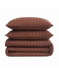 Brookyln Loom Flax Linen 3-Pc. Quilt Set, King
