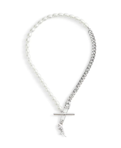 Coach Faux Stone Signature Rexy Safety Pin Choker Necklace