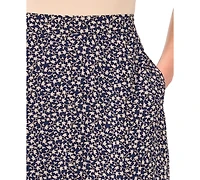 CeCe Women's Floral-Print A-Line Midi Skirt