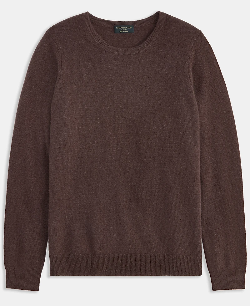 Charter Club Women's Long-Sleeve 100% Cashmere Crewneck Sweater, Macy's Exclusive