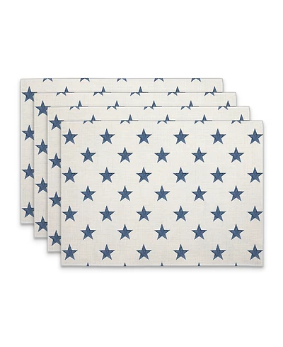 CounterArt Denim Stars Premier Fabric Placemats, Set of 4