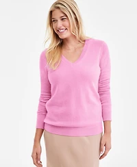 Charter Club 100% Cashmere Women's V-Neck Long-Sleeve Sweater, Macy's Exclusive