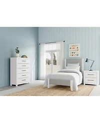 Catriona 3pc Bedroom Set (Twin Upholstered Bed, Chest & 2-Drawer Nightstand), Created for Macy's