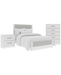 Catriona 3pc Bedroom Set (Full Upholstered Bed, Chest & 2-Drawer Nightstand), Created for Macy's