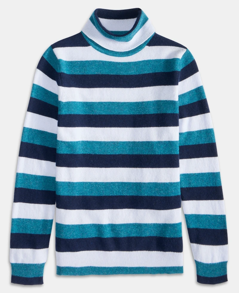 Charter Club Women's 100% Cashmere Multi-Stripe Turtleneck Sweater, Macy's Exclusive
