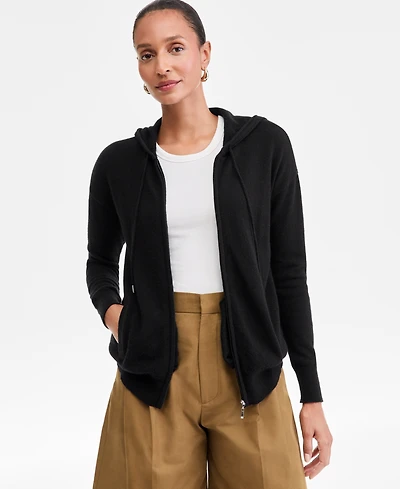 Charter Club Women's 100% Cashmere Zip Hoodie, Macy's Exclusive